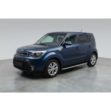 Боковые Подножки Maydos V1 (2 шт., Алюминий и Нержавейка) для Kia Soul II 2013-2018 гг