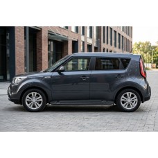 Боковые Подножки RedLine Black (2 шт., Алюминий) для Kia Soul II 2013-2018 гг