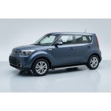 Бокові пороги BlackLine (2 шт, алюміній) для Kia Soul II 2013-2018 рр