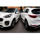 Боковые пороги Allmond Grey (2 шт., алюминий) для Kia Sportage 2015-2021 гг