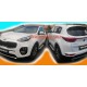 Бокові пороги Allmond Grey (2 шт., алюміній) для Kia Sportage 2015-2021 рр