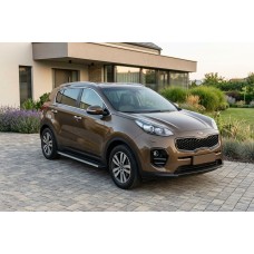 Бокові пороги Maya V1 (2 шт., алюміній) для Kia Sportage 2015-2021 рр