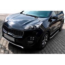 Бокові пороги BlackLine (2 шт., алюміній) для Kia Sportage 2015-2021 рр