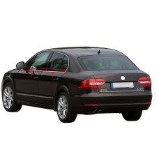 Окантовка вікон (4 шт, нерж) для Skoda Superb 2009-2015 рр