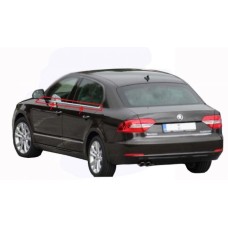 Окантовка вікон (4 шт, нерж) для Skoda Superb 2009-2015 рр