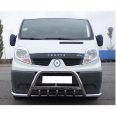 Кенгурятник з вусами (нерж.) для Renault Trafic 2001-2015 рр