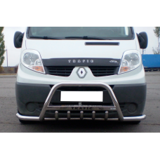 Кенгурятник з вусами (нерж.) для Renault Trafic 2001-2015 рр