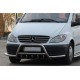 Кенгурятник WT003 с дугами (нерж.) для Mercedes Vito W639 2004-2014 гг