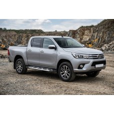 Бокові пороги Sunrise (2 шт., алюміній) для Toyota Hilux 2015- рр