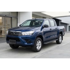Бокові пороги Bosphorus Black (2 шт., алюміній) для Toyota Hilux 2015- рр