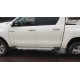 Боковые пороги Allmond Grey (2 шт., алюминий) для Toyota Hilux 2015- гг