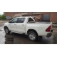 Боковые пороги Allmond Grey (2 шт., алюминий) для Toyota Hilux 2015- гг