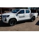 Бокові пороги Allmond Black (2 шт., алюміній) для Toyota Hilux 2015- рр