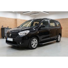 Бокові пороги Maya V1 (2 шт., алюміній) для Dacia Lodgy 2012-2022 рр