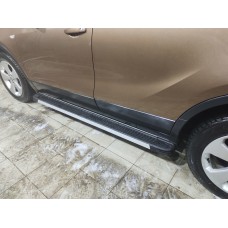 Боковые пороги Maya V1 (2 шт., алюминий) для Opel Mokka 2012-2021 гг