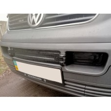 Зимняя нижняя накладка на решетку (полная) Матовая для Volkswagen T5 Transporter 2003-2010 гг