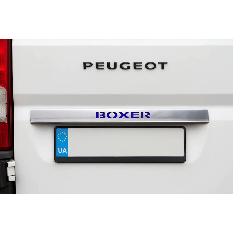 Хром планка над номером LED-синій (нерж.) для Peugeot Boxer 2006-2025 рр