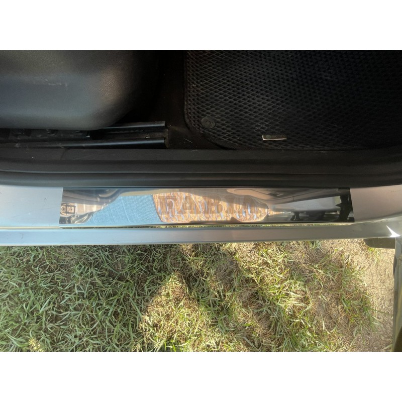 Накладки на пороги Carmos (4 шт., нерж.) для Skoda Fabia 2000-2007 рр