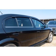 Окантовка вікон (4 шт, нерж) для Skoda Octavia II A5 2006-2010рр