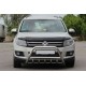 Кенгурятник WT003 (нержавейка) 60 мм, с надписью для Volkswagen Tiguan 2007-2016 гг