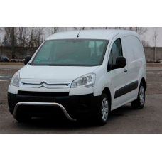 Кенгурятник WT007 (нержавейка) для Peugeot Partner Tepee 2008-2018 гг