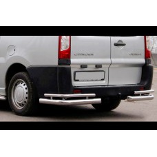 Задние углы Double (2 шт., нержавейка) для Citroen Jumpy 2007–2017 гг