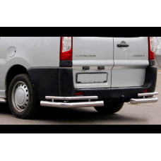 Задні кути Double (2 шт., нерж.) для Citroen Jumpy 2007-2017 рр