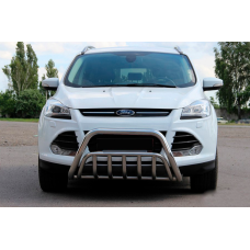 Защита переднего бампера WT002 (нерж. сталь) для Ford Kuga/Escape 2013-2019 гг