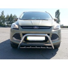 Кенгурятник WT004 (нержавейка) для Ford Kuga/Escape 2013-2019 гг