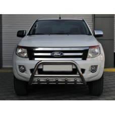 Передняя защита WT003 (нержавейка) для Ford Ranger 2011-2022 гг