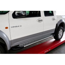 Боковые пороги Allmond Grey (2 шт., алюминий) для GreatWall Wingle 5 2006- гг