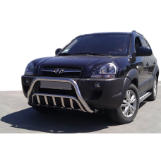 Защита переднего бампера WT002 (нерж. сталь) для Hyundai Tucson JM 2004- гг