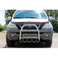 Кенгурятник QT007 (нержавейка) для Kia Sorento I BL 2002-2009 гг