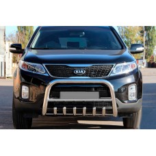 Защита переднего бампера WT021 (нерж. сталь) для Kia Sorento II XM 2009-2014 гг