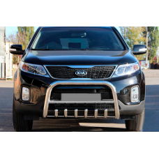 Защита переднего бампера WT021 (нерж. сталь) для Kia Sorento II XM 2009-2014 гг
