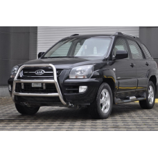 Кенгурятник WT018 (нержавейка) для Kia Sportage 2004-2010 гг