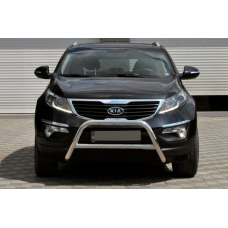 Защита переднего бампера WT006 (нержавейка) для Kia Sportage 2010-2015 гг