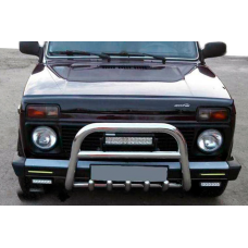 Кенгурятник QT006 (нерж. сталь) для Lada Niva та Urban 1977- гг