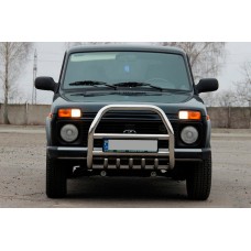 Кенгурятник QT007 (нерж.) для Lada Niva та Urban 1977- рр