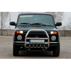 Кенгурятник QT007 (нержавейка) для Lada Niva та Urban 1977- гг