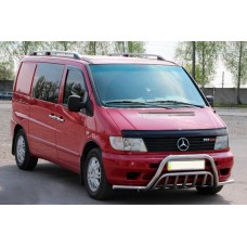 Кенгурятник с усами WT002 Plus (нерж.) для Mercedes Vito W638 1996-2003 гг