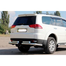 Задняя защита AK003-Special (2 шт., нерж. сталь) для Mitsubishi Pajero Sport 2008-2015 гг
