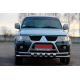 Передній захист ST015-2025WT (нерж) для Mitsubishi Pajero Sport 1996-2007 рр