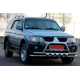 Передній захист ST015-2025WT (нерж) для Mitsubishi Pajero Sport 1996-2007 рр