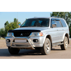 Передняя защита WT022 Нержавейка для Mitsubishi Pajero Sport 1996-2007 гг
