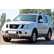 Передняя защита WT008 (нержавейка) для Nissan Pathfinder R51 2005-2014 гг
