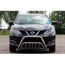 Кенгурятник WT002 (Нержавейка) для Nissan Qashqai 2014-2021 гг
