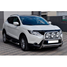 Защита переднего бампера WT018 (нержавейка) для Nissan Qashqai 2014-2021 гг