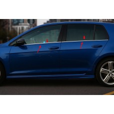 Молдинг скла (4 шт, нерж) Carmos - Турецька сталь для Volkswagen Golf 6