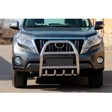 Кенгурятник QT007 (нержавейка) для Toyota Land Cruiser Prado 150 2009-2023 гг